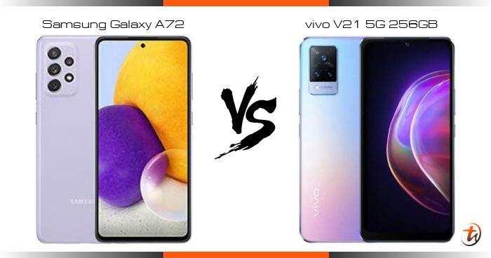 vivo v21 5g vs samsung a72