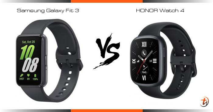 Banding Samsung Galaxy Fit 3 dan HONOR Watch 4 Spesifikasi dan harga di Malaysia TechNave BM