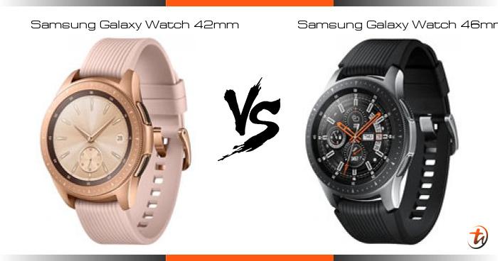 Compare Samsung Galaxy Watch 42mm vs Samsung Galaxy Watch 46mm specs ...