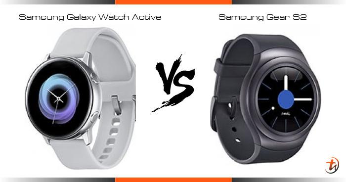 Compare Samsung Galaxy Watch Active vs Samsung Gear S2 specs and Malaysia  price | smartwatch features