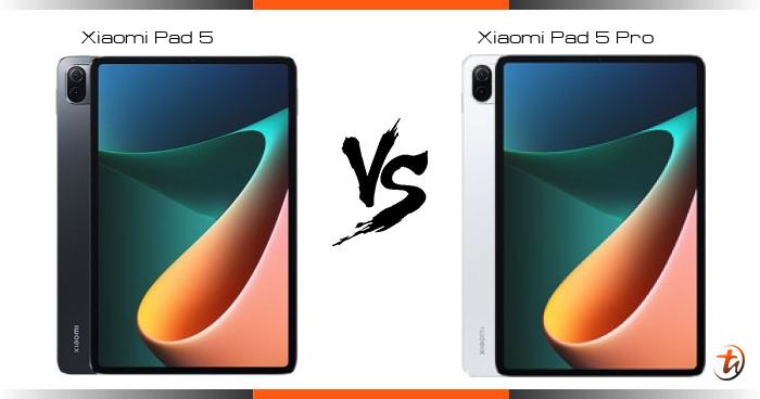 Xiaomi Pad 5 对比 Xiaomi Pad 5 Pro - 功能区别与规格参数对比