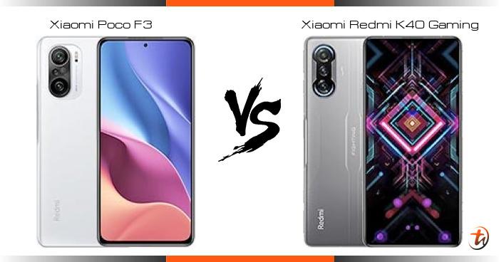 Compare Xiaomi Poco F3 vs Xiaomi Redmi K40 Gaming specs and
