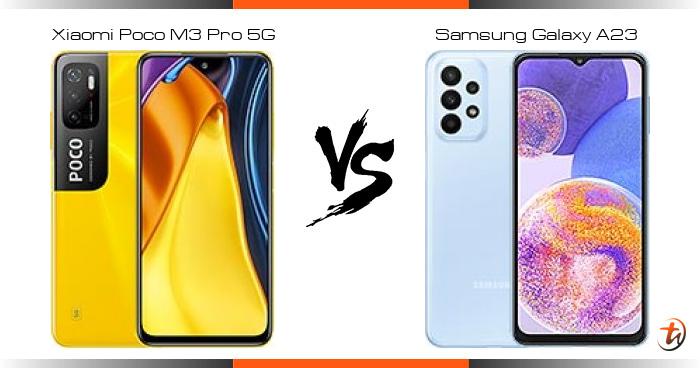 samsung a23 vs poco m3 pro 5g