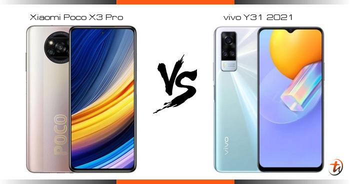 vivo y31 vs poco x3 pro