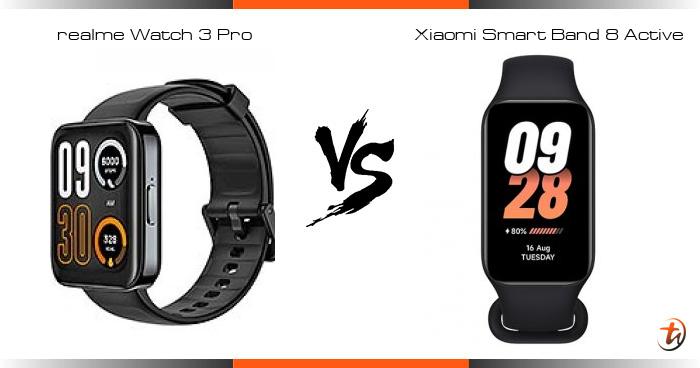 Banding realme Watch 3 Pro dan Xiaomi Smart Band 8 Active