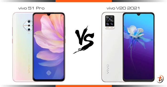 compare vivo v20 and vivo s1 pro