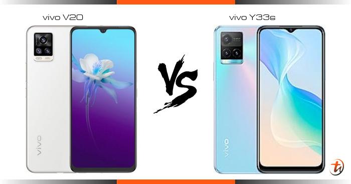 vivo y33s compare vivo v20